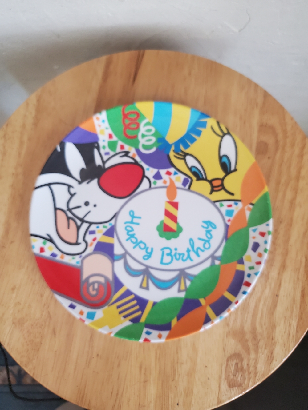 Warner Bros. Happy Birthday Party Plate - Tweety & Sylvester